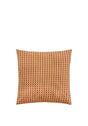 CHECKERED VELVET CUSHIONS CHOC