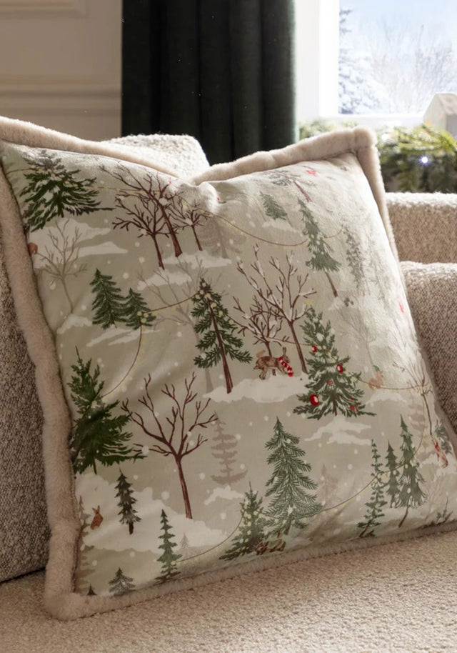 FOREST FESTIVITIES VELVET CUSHION