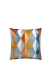 Furn Metro Harlequin Velvet Feather Filled 50x50cm Cushion, Orange