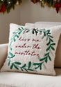 MISTLETOE WREATH 45 X 45 FEATHER CUSHION MULTI