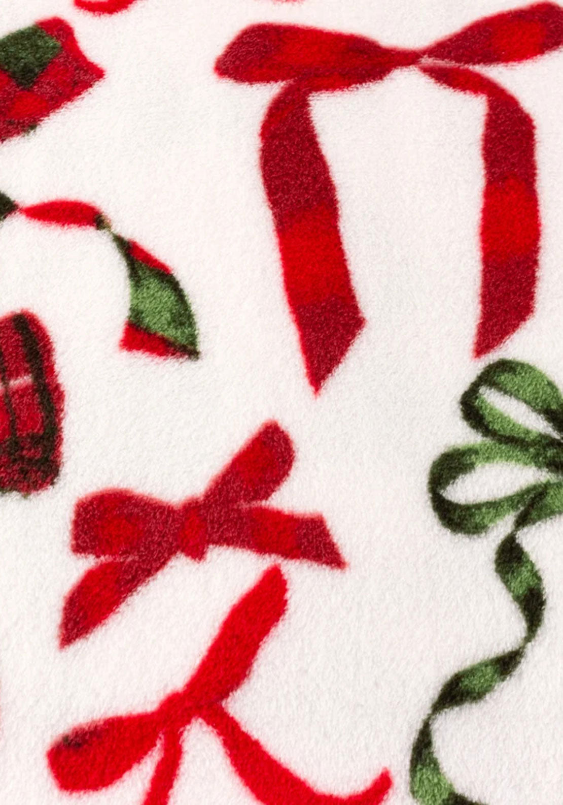 NATHALIE FESTIVE BOWS PRINTED THROW