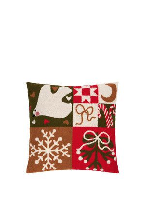FIKA PATCH BOUCLE CUSHION