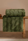 Furn Pines Faux Fur Throw, Forest Green