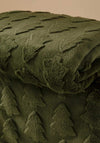 Furn Pines Faux Fur Throw, Forest Green