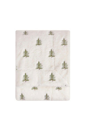WINTER PINES FAUX FUR THROW