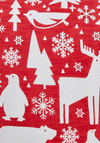 Fusion Arctic Animal Print Christmas Duvet Cover Set, Red