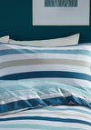 Fusion Carlston Stripe Duvet Cover Set, Teal