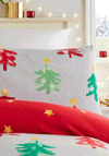 Fusion Festive Trees Duvet Cover Set, Grey