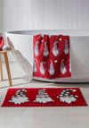 Fusion Gonks Festive Bathmat, Red