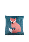 Fusion Foraging Fox Cushion, Teal