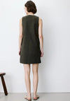 Grace & Mila Sleeveless Faux Suede Pinafore Dress, Green