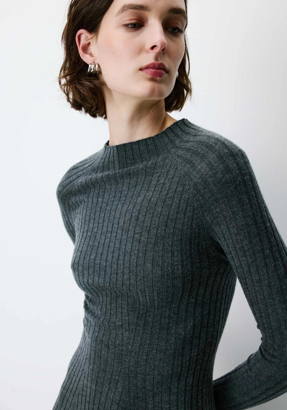 Grace & Mila Alexandra Long Knit Dress, Grey