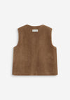 Grace & Mila Textured Open Gilet, Taupe