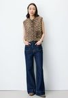 Grace & Mila Leopard Print Jacket, Beige Multi
