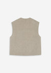 Grace & Mila Sleeveless Jacket, Stone Grey