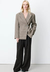 Grace & Mila Checked Blazer, Beige Multi