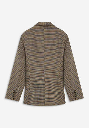 Grace & Mila Checked Blazer, Beige Multi