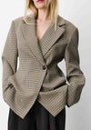 Grace & Mila Checked Blazer, Beige Multi