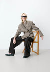 Grace & Mila Checked Blazer, Beige Multi