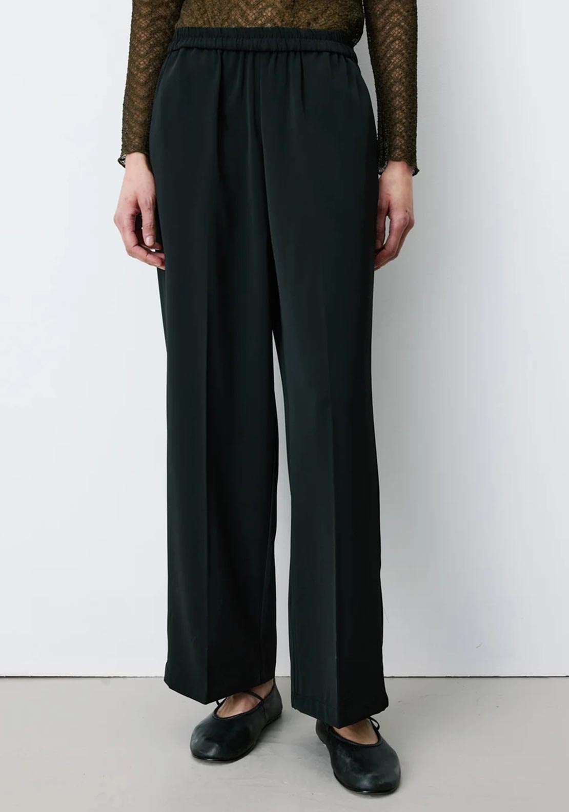 Grace & Mila One Size Noblesse Wide Leg Trousers, Black