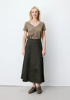 Grace & Mila Ariana Suede Effect Skirt, Green