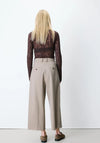Grace & Milka Atlantis Tailored Wide Leg Trousers, Beige