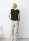 Grace & Mila Nars Sleeveless Knit Cardigan, Khaki Green