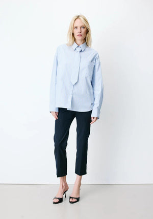 Grace & Mila Athena Pinstriped Shirt, Blue