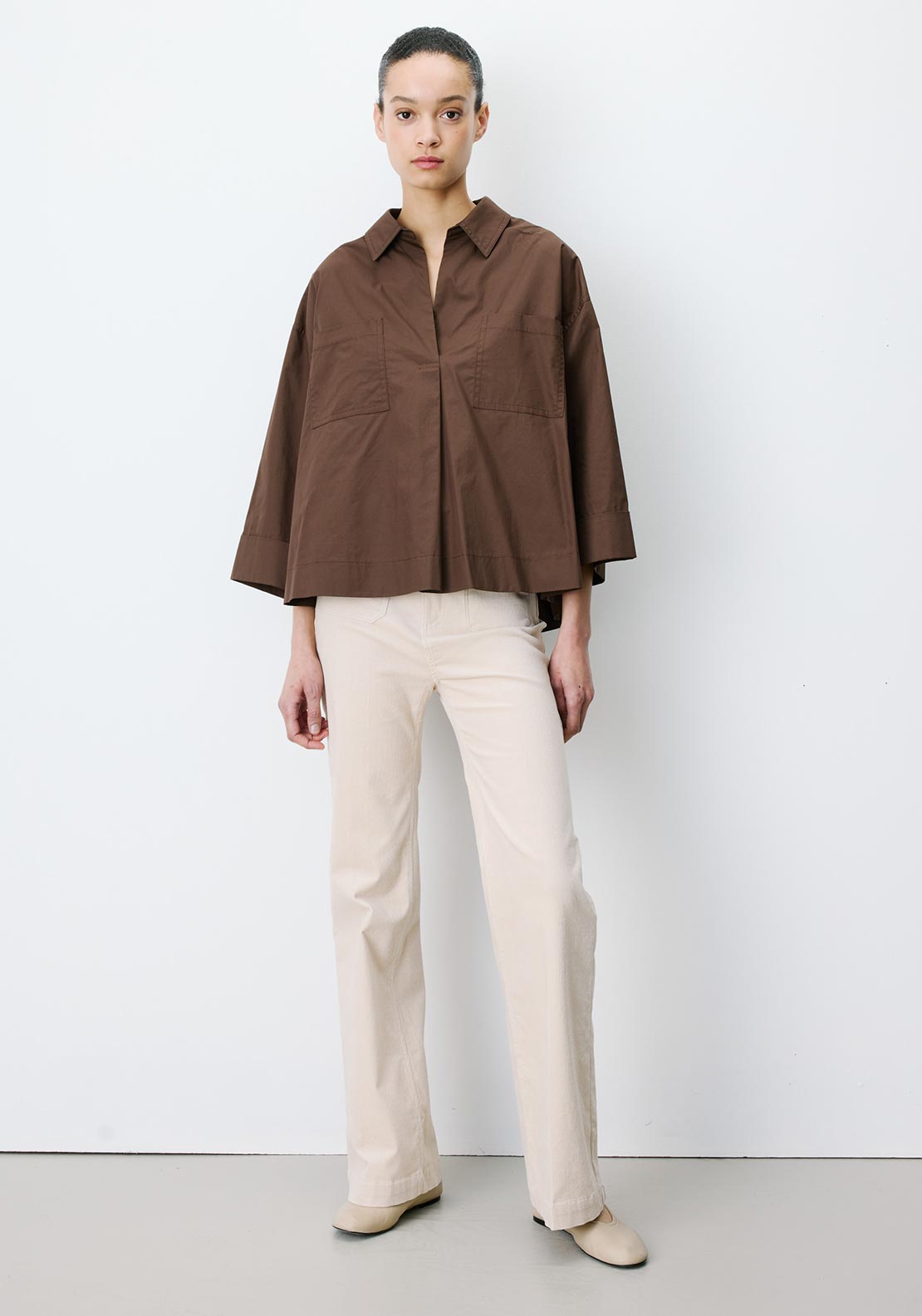 Grace & Mila Relaxed Shirt, Brown