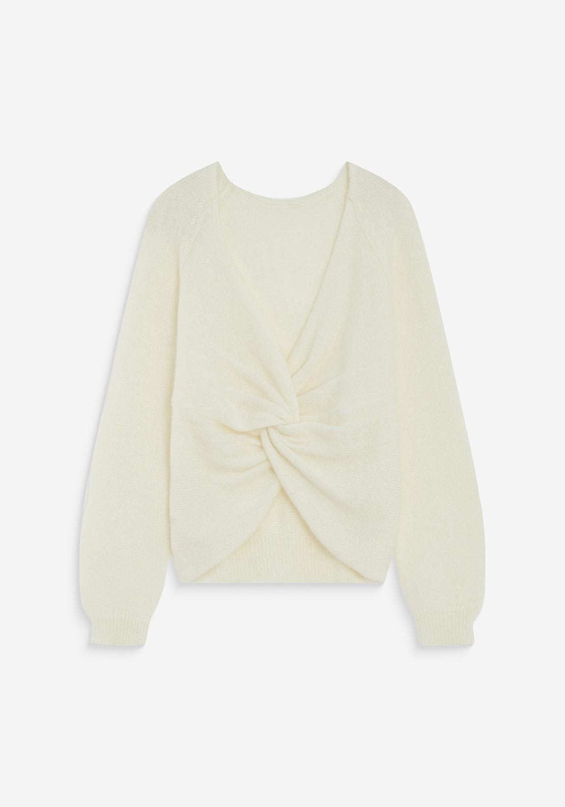 Grace & Mila Textured with Back Detail  Jumper, Cream