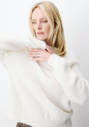 Grace & Mila Textured with Back Detail  Jumper, Cream