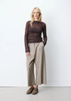Grace & Mila Avoine Long Sleeve Lace Top, Brown