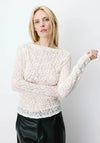 Grace & Mila Avoine Long Sleeve Lace Top, Cream
