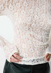 Grace & Mila Avoine Long Sleeve Lace Top, Cream