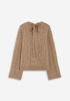 Grace & Mila Textured Knitted Jumper, Light Taupe