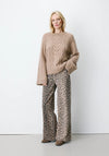 Grace & Mila Textured Knitted Jumper, Light Taupe
