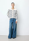 Grace & Mila Ardenis Striped Cardigan, Cream Multi