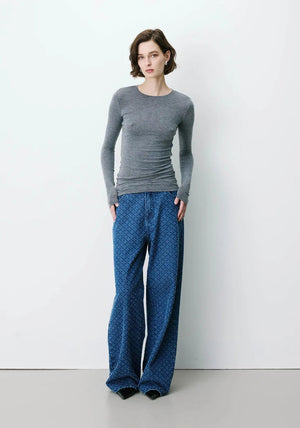 Grace & Mila Alkias Long Sleeve Top, Grey