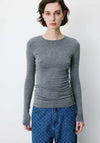 Grace & Mila Alkias Long Sleeve Top, Grey