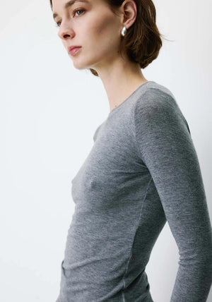 Grace & Mila Alkias Long Sleeve Top, Grey