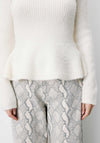 Grace & Mila Knitted Blouse, Cream