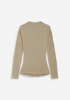 Grace & Mila Striped with Ruched Waist Top, Cream Multi