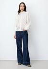 Grace & Mila Anita Lace with Button Closure Blouse, Cream