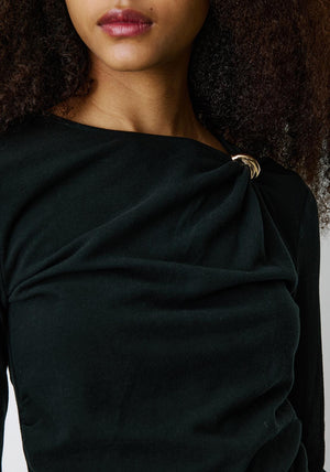 Grace & Mila Bijou Hardware Detail Top, Black