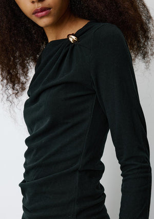 Grace & Mila Bijou Hardware Detail Top, Black