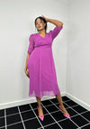 Kate & Pippa Audrey Polka Dot Maxi Dress, Purple