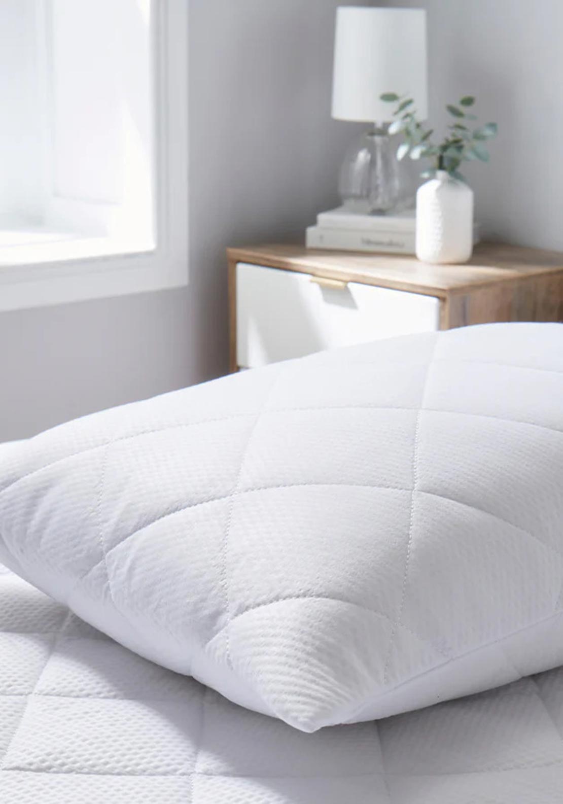 The Fine Bedding Company Breathe Pillow Protector, 74cm x 48cm, White