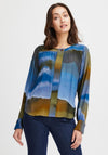 Fransa Ombre Print Blouse, Blue Multi