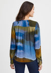 Fransa Ombre Print Blouse, Blue Multi