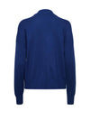Fransa Fine Ribbed Trim Short Cardigan, Royal Blue